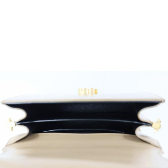 Yves Saint Laurent Cassandra Mini Leather Shoulder Bag Beige - Picture 13 of 15